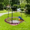 Bebedero para Pájaros Popular Transfronterizo Colgante Balcón Jardín Alimentador de Colibríes Adorno Colgante Arte de Hierro para Exteriores Alimentador de Pájaros
