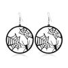 Aretes de serie de Halloween al por mayor del fabricante, aterradores y divertidos, fantasma, murciélago, araña, aretes de calavera