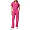 Amazon Popular transfronterizo Secado rápido Ropa para lavar a mano Conjunto Uniforme de enfermera de hospital Ropa de trabajo Hospital de belleza Ropa para lavar a mano