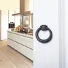 Puxador Circular Moderno Simples para Armário de Sapatos em Dourado Brilhante e Prata, Acabamento Escovado Preto Fosco, Puxador de Argola para Portas de Armário e Puxadores de Gaveta Pequena