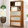 Estantería de Oficina de Madera Maciza de Múltiples Niveles para Almacenamiento Interior en el Hogar con Puerta Estantería para Libros Armario de Almacenamiento para Sala de Estar Estudiante Armario de Almacenamiento