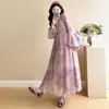 Ropa de Maternidad Vestido de Maternidad Romántico Retro Estilo Tinta 2026 Primavera/Verano Nuevo Vestido de Maternidad Corte Holgado para Mamás Embarazadas