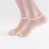Medias de seda de cristal, frescas, transparentes, invisibles, con dibujos animados, de encaje de seda, calcetines cortos, calcetines náuticos para mujer.