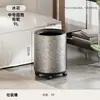 Lixeira criativa com sensação de luxo leve e de alta qualidade, grande capacidade, adequada para cozinhas domésticas, salas de estar e quartos, com rodas e dupla camada, disponível para atacado