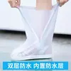 Cubrezapatos de lluvia para niños, impermeables, antideslizantes, engrosados, resistentes al desgaste y a la lluvia, cubrezapatos altos para niños y niñas, botas de lluvia de silicona para días lluviosos
