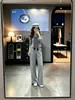 2026 Traje Deportivo Casual Gris de Moda para Mujer Otoño e Invierno Chaqueta con Cremallera Pantalones de Pierna Ancha Conjunto Deportivo de Dos Piezas