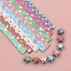 Estrela Degradê Origami Estrela da Sorte Tira de Papel Escrevível Garrafa de Desejos Luminosa DIY Artesanal Presente de Aniversário para Namorado