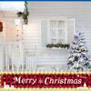 Banner de Feliz Navidad 2026 Estilo Nuevo Tela de Fondo Decoraciones para Fiesta Navideña Muñeco de Nieve Papá Noel con Tiras de Luz