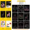 Livro de Arte Scratch DIY para Crianças, Livro Criativo Colorido para Rabiscar, Material de Arte para Jardim de Infância no Atacado, Livro de Desenho de Unicórnio