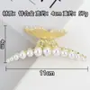 Grampo de Cabelo Estilo Coque Coreano para Mulheres, Presilha de Cabelo de Pérola Borboleta de Alta Qualidade, Tamanho Grande, Acessório de Cabelo para a Parte de Trás da Cabeça, Presilha de Tubarão