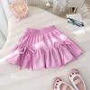 Vestido de Verão com Flor de Botão para Menina Saia com Laço Estilosa Saia Curta Simples e Versátil para Bebê Saia Estilo Coreano