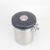 Nuevo tanque sellado de acero inoxidable 304 500 900ml tanque de café con fecha con cuchara escape tanque de té leche en polvo