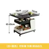 Mesa Lateral de Gabinete para Sofá de Sala de Estar en Casa, Carrito Móvil Plegable de Altura Ajustable, Mesa de Café para Balcón de Apartamento Pequeño, Modelo Nuevo 2026