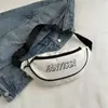 Nova Bolsa de Ombro Casual Versátil 2024 Estudante Personalizada Tendência Bolsa Transversal Esportiva Cor Sólida Simples Bolsa de Peito para Casal