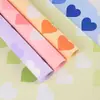 Papel de Regalo Corazón de Neón Día de San Valentín Color Caramelo Ramo de Rosas Envoltura Flor DIY Materiales Florales Hechos a Mano 1