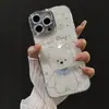 Lindo diseño de West Highland adecuado para funda de teléfono Apple 17 Pro Max, iPhone 15 con correa para la muñeca, 16 patrón de concha, 14 caricatura
