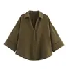 ¡Solo de comercio exterior! Nueva moda de primavera, manga larga, diseño holgado casual, top de camisa de nicho 2340939