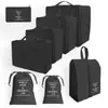 Bolsa de almacenamiento de viaje, juego de seis piezas, juego de siete piezas, juego de ocho piezas, bolsa de lavado plegable, bolsa de almacenamiento de ropa, paquete de bolsa de viaje