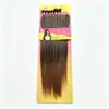 Set de tejido de cabello lacio de 7 piezas con cierre