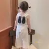 Chaleco Lindo de Verano Estilo Coreano para Niños Pequeños y Medianos Nuevo Diseño 2025 Top Delgado sin Mangas con Orejas de Conejo para Niños y Niñas