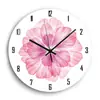 Reloj de Pared con Flores Acrílico Sala de Estar Simple Hogar Reloj Silencioso Pequeño Fresco Romántico Hermoso