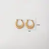 Pendientes de Moda Transfronterizos Europeos y Americanos de Acero Inoxidable y Acero de Titanio Pendientes de Aro Diseño Versátil Personalizado Pendientes al por Mayor