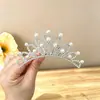 Peine para el cabello de niños, accesorio de corona, tocado de boda para estudio fotográfico, peine para el cabello con pedrería, accesorio para el cabello, corona de princesa de perlas al por mayor