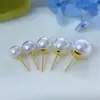 Accesorios DIY Pendientes Base de Plata S925 Pendientes 3-15mm Perla Jade Pendientes Hechos a Mano Productos Semiacabados Venta al por Mayor