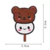 Parches bordados de animales de dibujos animados comida conejo lindo panda oso plátano ropa mochila parches termoadhesivos D