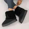 Botas de nieve de invierno transfronterizas para mujer, de caña alta, forradas de piel, de algodón para nieve cálidas, suela plana, pelaje corto y esponjoso