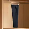 Calça Casual de Alta Qualidade com Stretch Anti-Rugas Calças Masculinas Primavera e Outono Calças de Terno Profissional de Negócios Calças Longas Retas Largas para Meia-Idade