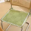 Cojín para Silla de Tela Fina de Algodón y Lino para Todas las Estaciones Cojín para Asiento de Estudiante Cojín para Asiento de Coche Cojín para Taburete de Oficina Transpirable