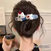 Pinza para el pelo de flor de punto de felpa de alta gama para otoño e invierno, pasador no irritante para la parte trasera de la cabeza, pinza de garra