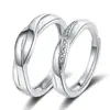 Anillo abierto de diseño de nicho simple de alta gama japonés y coreano, versátil, para mujer, anillo de joyería, moda, personalidad, anillo de pareja para el Festival Qixi