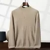 Meia gola alta Outono e Inverno Nova Montanha Suéter de Caxemira Masculino Solto Emagrecimento Suéter Grosso Camisa de Base de Malha Grossa Quente