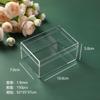 Caja Plástica Transparente Larga Ps para Empaque de Té y Almacenamiento de Póker, Forma Rectangular en Stock, Personalizable con Impresión de Logo