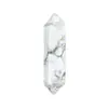 Cristal de Pedra Bruta Hexagonal de Ponta Dupla Turquesa Branca Natural Decorações de Mesa Pedra Desmagnetizada de Cristal Pedra de Yoga Pedra de Energia