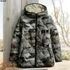 Jaqueta de Algodão com Capuz e Zíper Estampada Personalizada Moda Feminina Novo Estilo Temu para Outono e Inverno