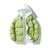 Inverno novo roupas acolchoadas de algodão masculinas e femininas moda adolescente tendência casaco com capuz falso duas peças casais jaqueta acolchoada de algodão quente