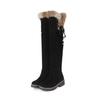 Comercio exterior botas calientes botas nuevas para mujer botas hasta la rodilla de felpa botas de algodón botas de tacón bajo zapatos de mujer de talla grande una generación de cabello