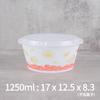 Lonchera desechable redonda de porcelana azul y blanca xyt, caja de embalaje para comida rápida para llevar, recipiente redondo de plástico, lonchera con tapa alta gruesa