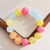 Pulsera y Collar de Diseño de Piedra de Cuarzo de Alta Calidad Color Macarrón de 14 mm