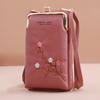 Bolso bandolera para teléfono móvil de estilo coreano para mujer, bandolera bordada, pequeño, multifuncional, 2023
