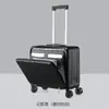 Maleta de Trolley de Viaje Nueva Moda Apertura Frontal Maleta de Cabina de Viaje Tendencia Casual Rueda Universal Maleta Silenciosa