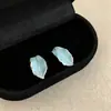 Pendientes Geométricos Irregulares con Goteo de Aceite en Forma de Hoja, Estilo Fresco y Dulce Único para Mujer, Lujo Ligero Personalizado con un Toque de Alta Gama