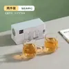 Juego de Vajilla de Vidrio Estética Geométrica con Logo Imprimible Juego de Cinco Piezas Bol para Ensalada Millennium Juego de Dos Piezas Taza para Regalo