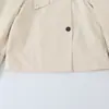 Ropa de mujer transfronteriza al por mayor 2026 otoño nuevo estilo europeo y americano diseño nicho holgado corto gabardina 3811242