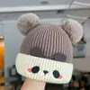 Gorro de Punto de Lana para Niños Niña Niño Bufanda para el Cuello Otoño e Invierno Gorro con Capucha de una Pieza Cortavientos Protección para los Oídos Suéter Cálido
