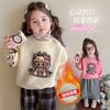 Moletom de Fleece para Meninas Outono e Inverno 2025 Nova Moda Infantil Bebê Inverno Bonito Quente Moletom Tendência