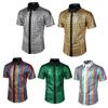 Camisa Formal 2025 Camisa de Botão com Lantejoulas Exportação Transfronteiriça Festa Disco Anos 70 Fantasia Cosplay